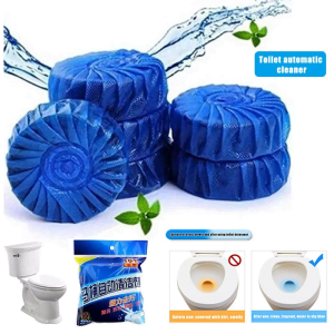 Blue Flush Toilet Cleaning Tabs - 10-Pack Stain Remover