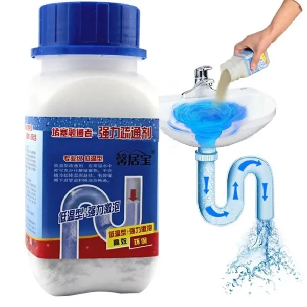Powerful Kitchen and Toilet Drain Cleaner - Sink & Drain Dredge Agent