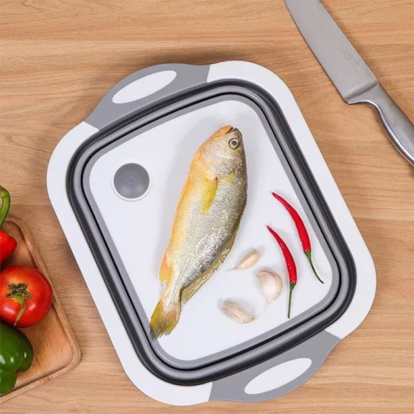 Multipurpose Cutting Board, Outdoor Kitchen Organizer, Portable Cooking Board, Cutting Board with Filter
