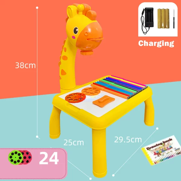 Interactive Kids Drawing Desk: Projector-Painting Toy Kit