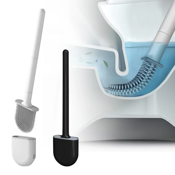 Wall-Mounted Silicone Toilet Brush