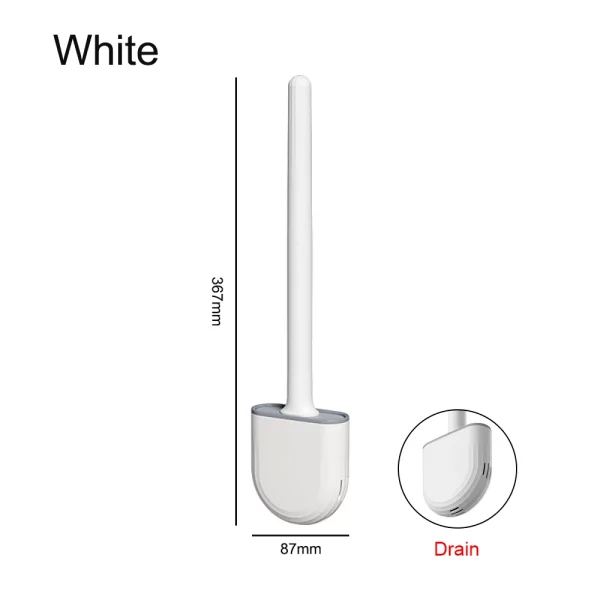 Wall-Mounted Silicone Toilet Brush - Bathroom Deep Cleaning Tool