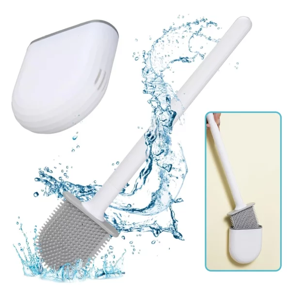 Wall-Mounted Silicone Toilet Brush