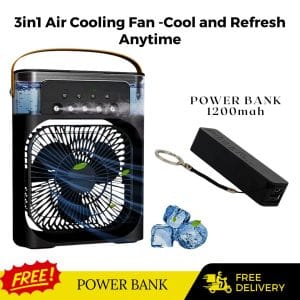 3in1 USB Portable 5-hole Mist Air Cooling Fan - Cool and Refresh Anytime