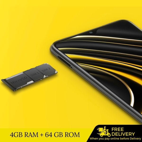 Xiaomi POCO M3 -64GB ROM+4GB RAM- 48MP AI Triple Camera -6000mAh Battery - Black - Image 2