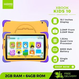 XBOOK KIDS 10s - 10.1" Kids Tablet- 4GB + 64GB RAM- 6000mAh-SIM-Android 11