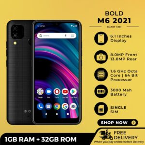 Bold M6 Smartphone Ghana – Affordable Smart Yam phone with long battery