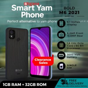 Bold M6 Smartphone with free earbuds and durable design – Shop Aligana.com