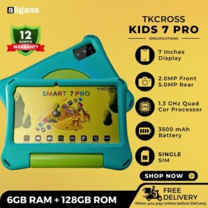 TKCross Educational Kids Tablet – Android 13 Tablet with 100+ Learning Apps & Free Craft Videos