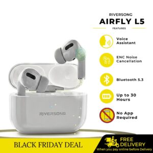 Riversong AirFly L5 Wireless Earbuds – ENC Noise Cancel & HD Sound