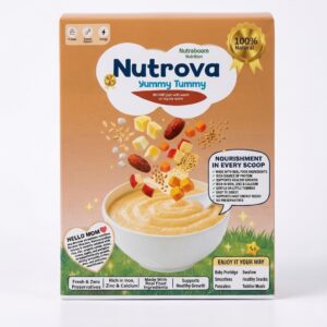 Nutraboom Nutrova Yummy Tummy Infant Cereal (450g) – Natural Baby Food with Real Fruit & Vegetables